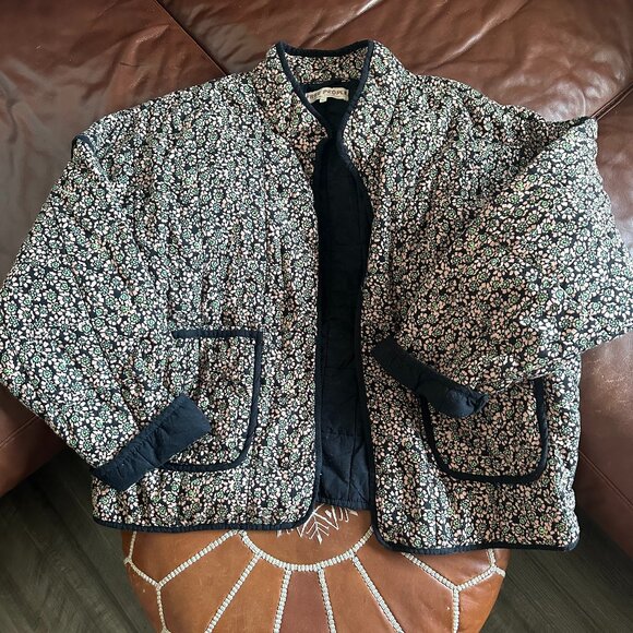 Free People Women's Dusk Combo Floral Quilted Chloe Jacket Size XL - Picture 2 of 5